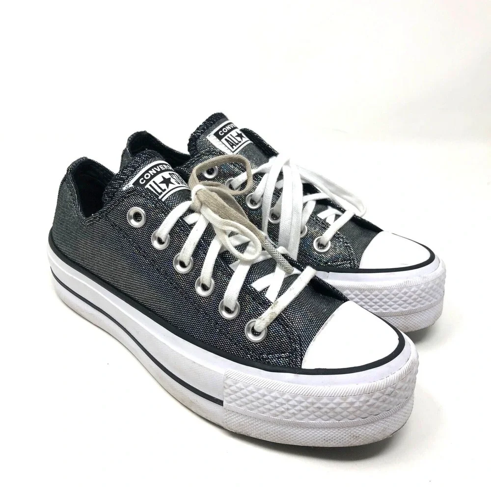 Converse Chuck Taylor All Star Lift Platform Sneakers Womens 5.5 Shimmer